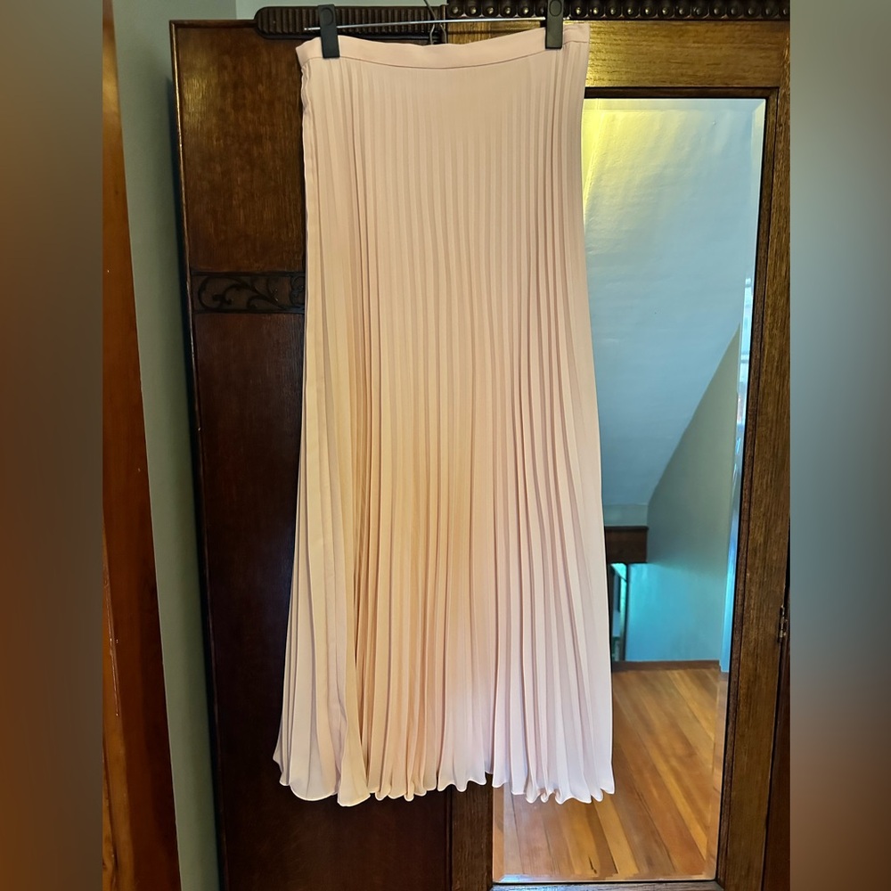 Banana Republic Blush Pleated ankle length skirt 2